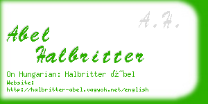 abel halbritter business card